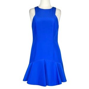 Finders Keepers Take me Out blue ruffled mini dress